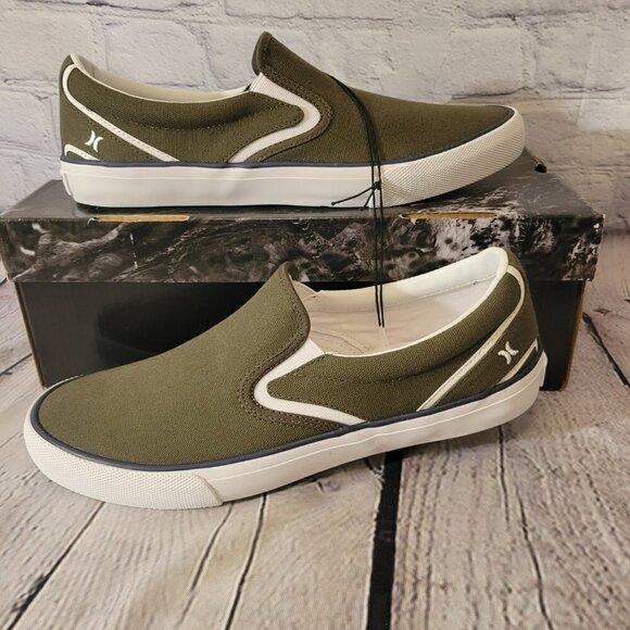 Hurley Men's Kayo Slip-on Sneaker - Dark Olive - Picture 4 of 10